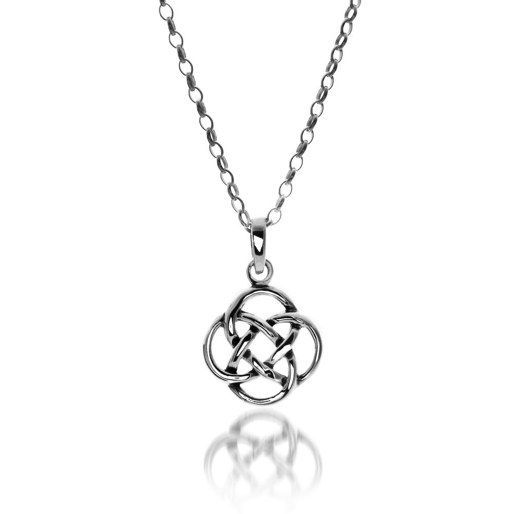 Celtic Shield Knot Pendant Necklace in Sterling Silver – Celtic Lands